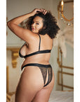 Allure Lace Peek-A-Boo Bralette And Ouverte Panty Set