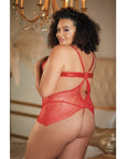 Allure Lace Peek-A-Boo Chemise And Ouverte G-String