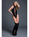 Adore Tia Whisper To Me In Sheer Sleeveless Body With Plunging Front