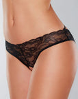 Allure Open Panty With Lace Front & Lace Strap Back