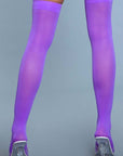 Opaque Nylon Thigh Highs