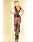 Sleeveless Bodysuit With Geometric Patterns