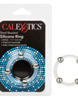 Steel Beaded Silicone Ring