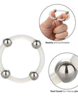 Steel Beaded Silicone Ring