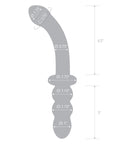 8 Inch Ribbed G-Spot Glass Dildo