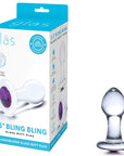 3.5 Inch Bling Bling Glass Butt Plug