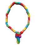 Rainbow Cock Stretchy Candy Necklace