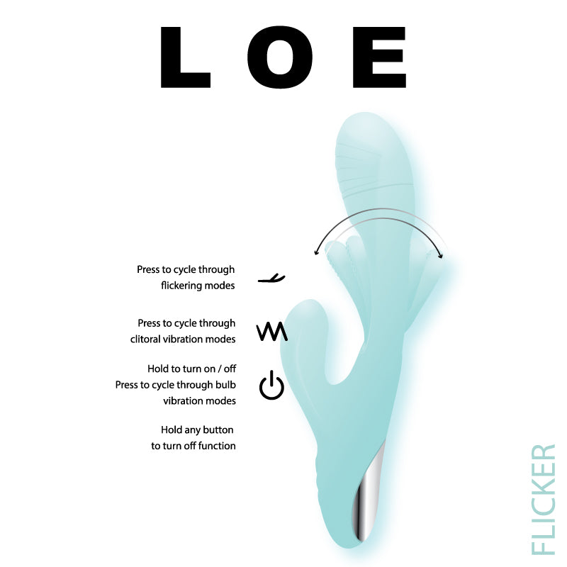 Shop LOE Flicker Rabbit Vibrator - Love Shop Shop LOE Flicker Rabbit Vibrator - Love Shop