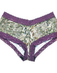 Wilderness Dreams ShapeShift Digital Camo Plum Lace Boy Short