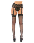 Popsi Lace Garter And Stocking Set