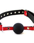 Rouge Garments Leather Ball Gag with Rubber Ball