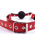 Rouge Garments Leather Ball Gag with Rubber Ball