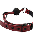 Rouge Garments Leather Ball Gag with Rubber Ball