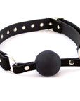 Rouge Garments Leather Ball Gag with Rubber Ball