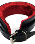 Rouge Garments Leather Collar with Faux Fur Lining Fur