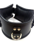 Rouge Garments Leather Padded Posture Collar with 3 D-Rings