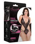 Remote Controlled Vibrating Lace And Mesh Plunge Teddy