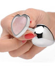Gemstones Rose Quartz Heart Anal Plug