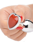 Booty Sparks Gemstones Red Jasper Heart Anal Plug