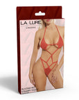 La Lure Blazing Red Strappy Teddy