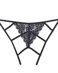 Allure Lace Panty With Open Front & Lace And Elastic Strap Back