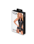 Noir Faux Leather Eyelet Corset