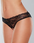 Allure Open Panty With Lace Front & Lace Strap Back