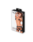 Noir Faux Leather Chaps, Pasties G String Set