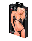 Noir Leather Lace Up Set