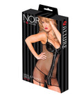 Noir Vinyl Fishnet Slinky Dress