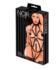 Noir Vinyl Strap Teddy With O Ring Detail