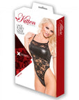 Kitten Lovely Lace & Wet Look Teddy