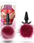 Pom Plugs - Fur Pom Pom - Burgundy