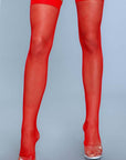 Fishnet Thigh Highs With Backseam