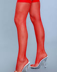 Fishnet Thigh Highs With Backseam