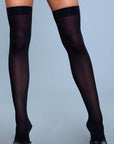 Opaque Nylon Thigh Highs