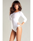 Opaque Long-Sleeve Body Suit