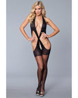 Crotchless Halter Neck With Open Back