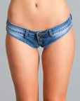 Denim Thong Shorts