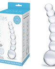 5 Inch Curved Glass Beaded Dildo