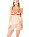 Mesh Hearts Babydoll