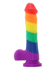 Rainbow Sex Toys Pumped Rainbow Silicone Dildo