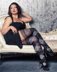 Kixies Not Your Grandmas Argyle Thigh High Tights
