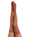Kixies Grace Red Plaid Tights