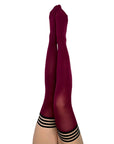 Kixies Heather Cranberry Thigh Highs