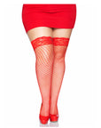 Leg Avenue - Stay Up Lycra Industrial Fishnet Thigh High