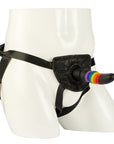 Vibrating Rainbow Strap On - Packed In Sealed Foil Bags