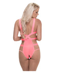Forever Mesh Cupless And Crotchless Strap Teddy