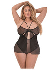 Forever Mesh Crotchless Baby Doll Teddy