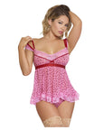 Tickled Pink Baby Doll And Panty Set